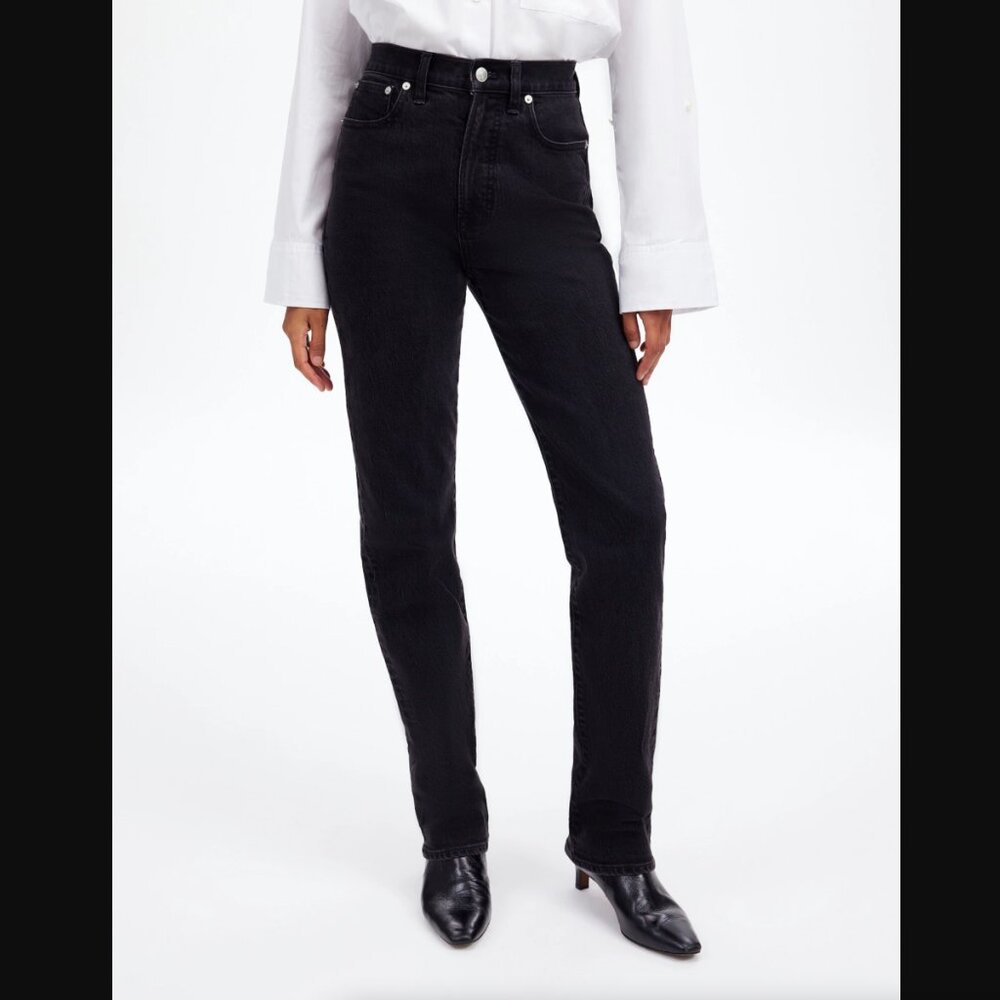 Madewell The '90s Straight Jean Black Belmere Wash Size 29